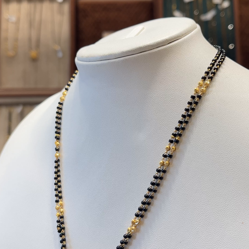 CMR 9.858gms SHORT BLACK BEADS 22K Nakshi