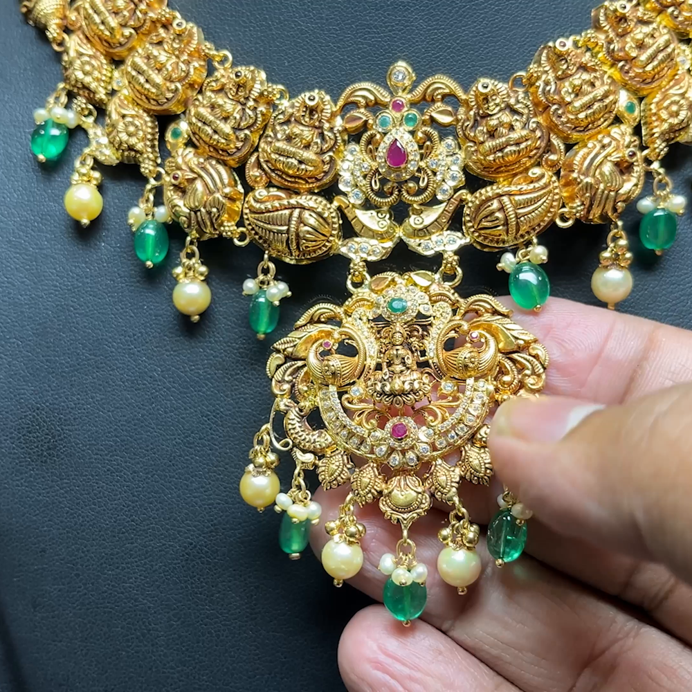 Chennai Shopping Mall 38.42gms NECKLACE 22K Antique