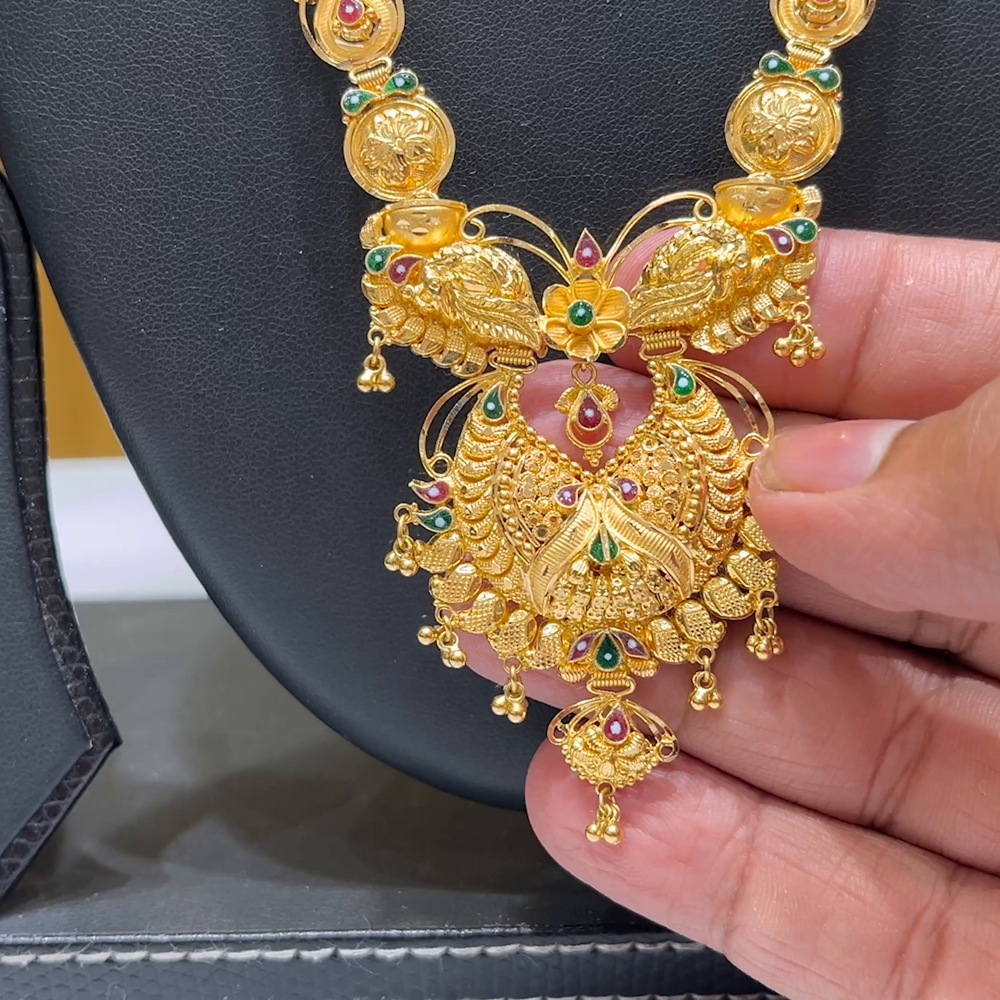 MUKUNDA JEWELLERS 32.864gms NECKLACE 22K Nakshi