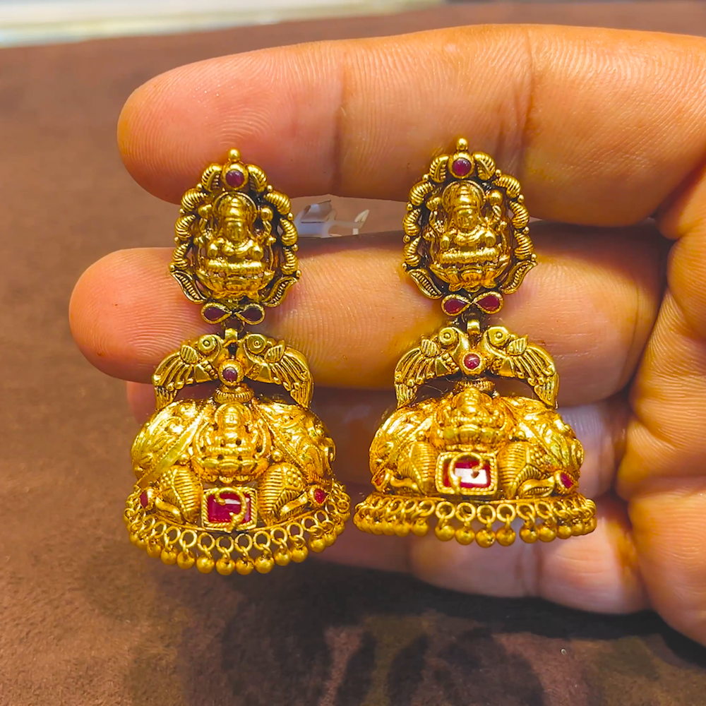 SRI RAM 16.973gms EARRINGS 22K Yellow Gold