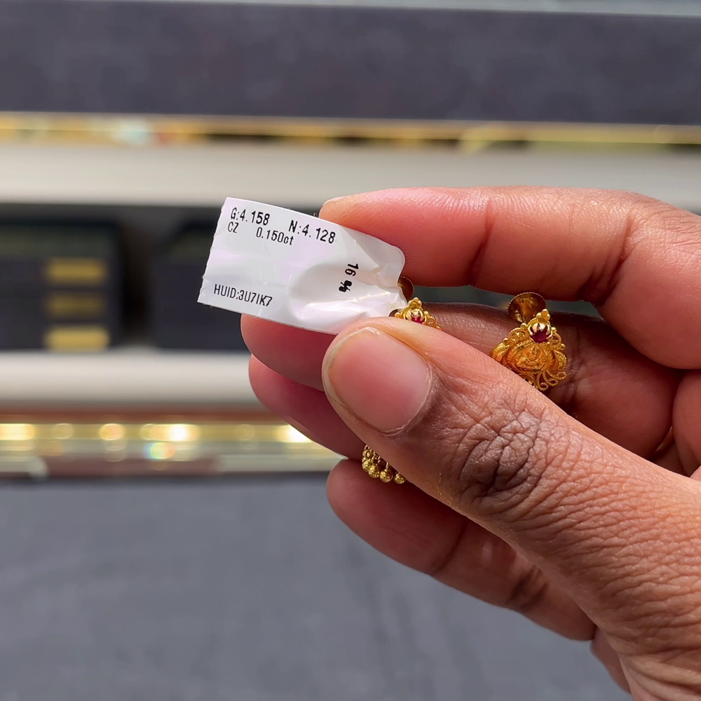 [make to order] 4.128gms EARRINGS 22K