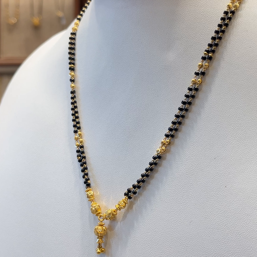 CMR 9.858gms SHORT BLACK BEADS 22K Nakshi