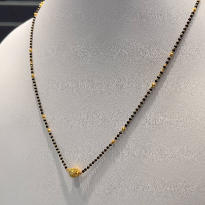 Anu Jewellers 4.293gms SHORT BLACK BEADS 22K Yellow Gold