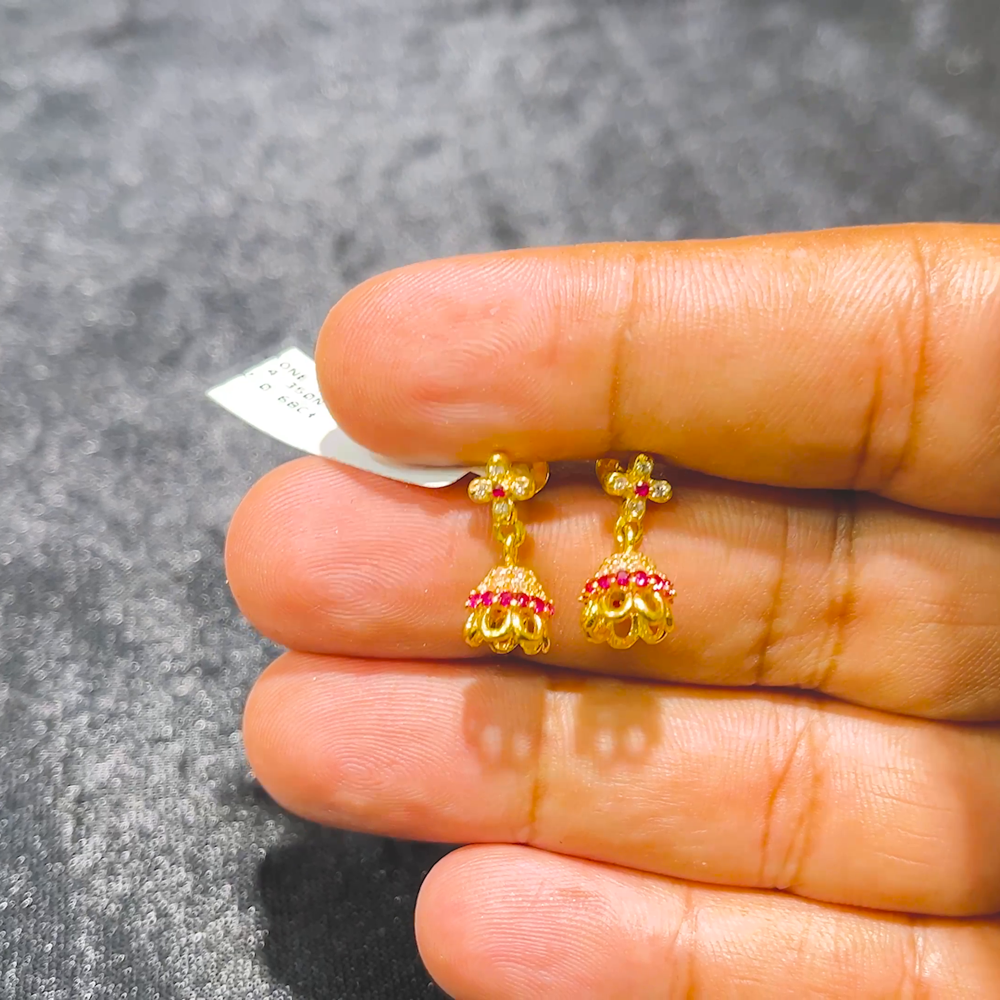 CMR 4.214gms EARRINGS 22K Yellow Gold