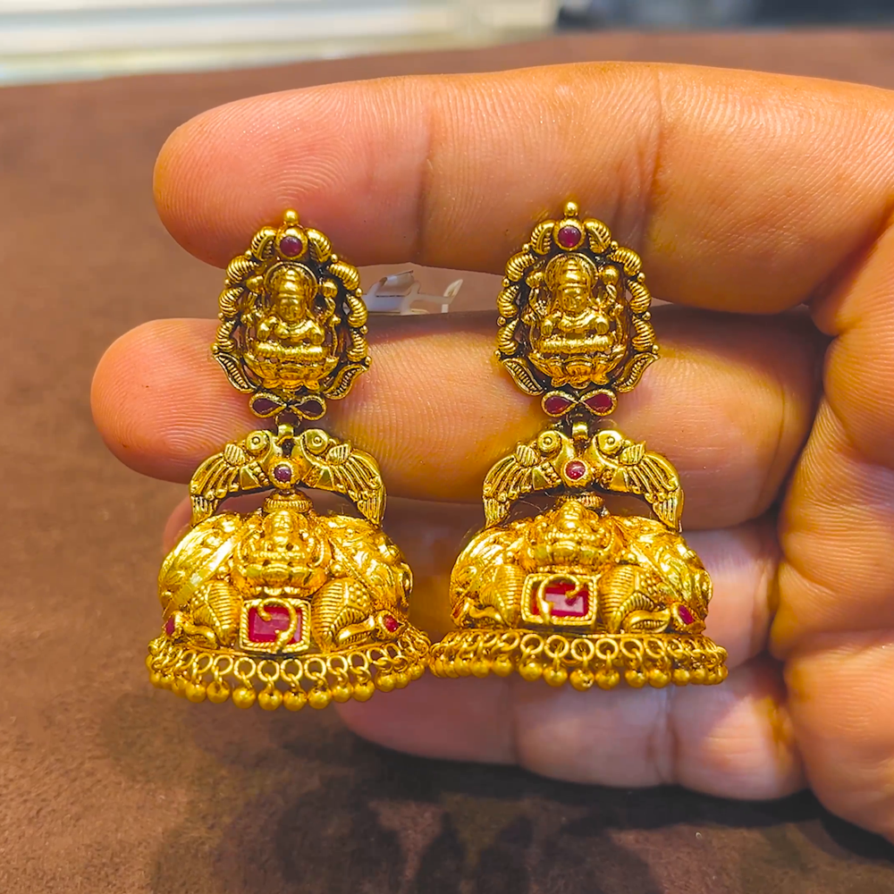 SRI RAM 16.973gms EARRINGS 22K Yellow Gold