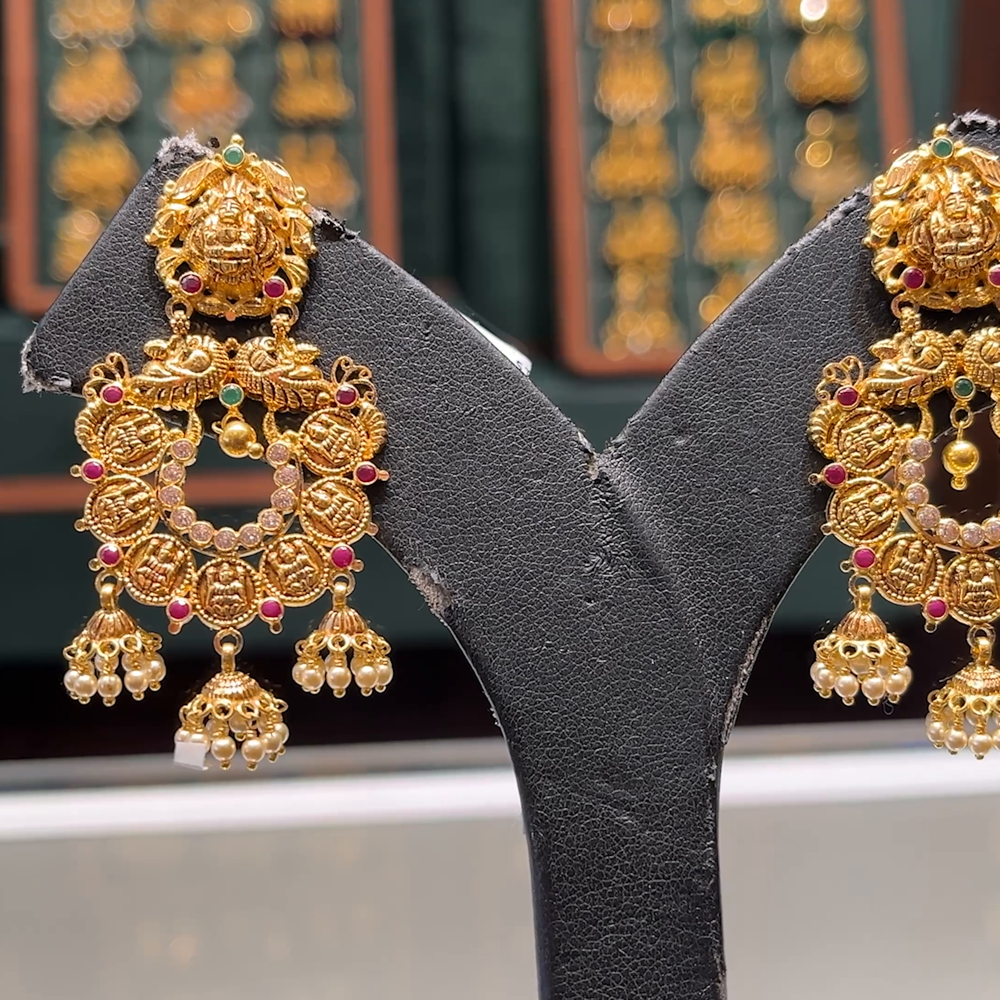 CMR 13.147gms EARRINGS 22K Antique