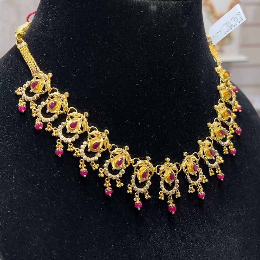 SOUTH INDIA 23.14gms NECKLACE 22K Yellow Gold