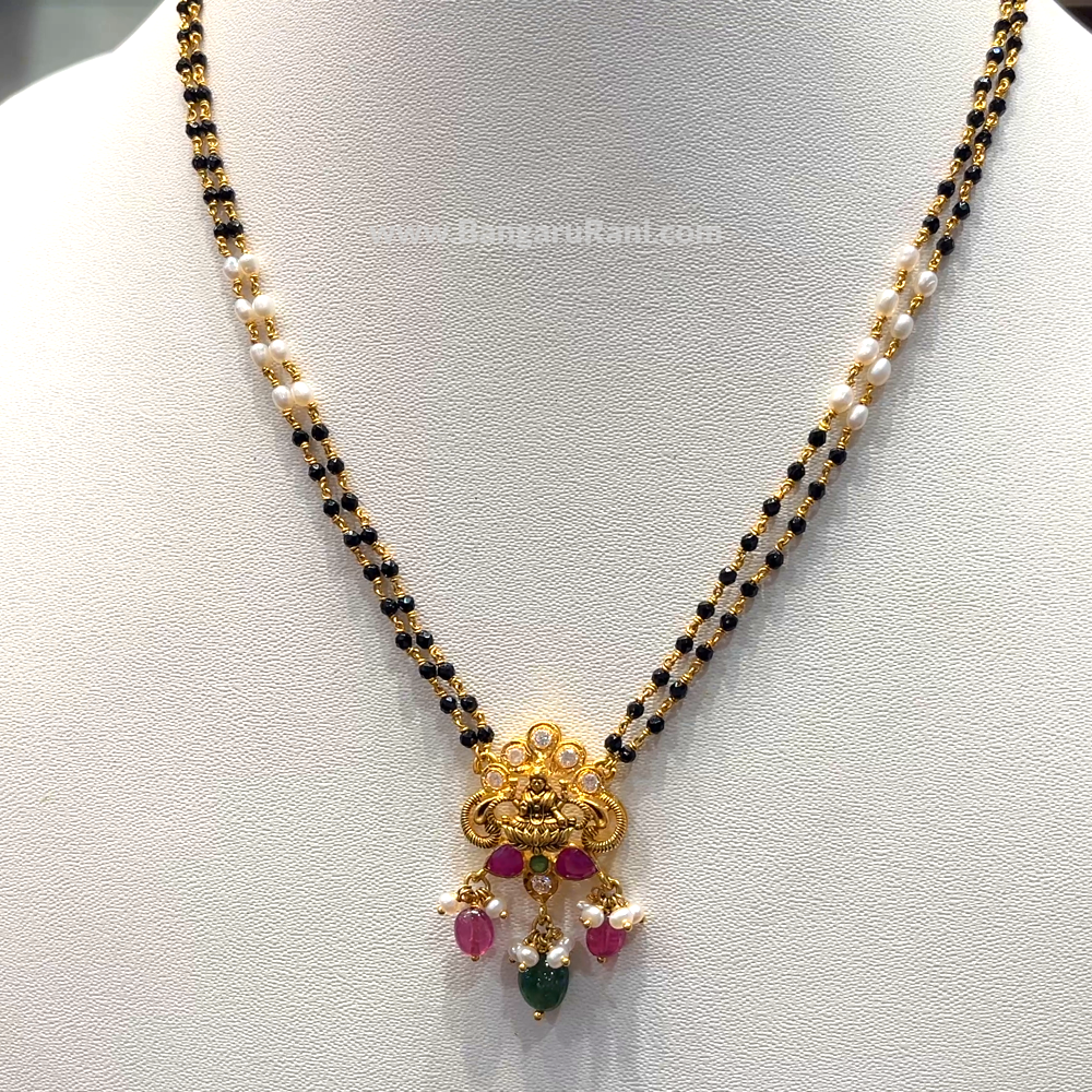 SRI RAM 10.86gms SHORT BLACK BEADS 22K Yellow Gold