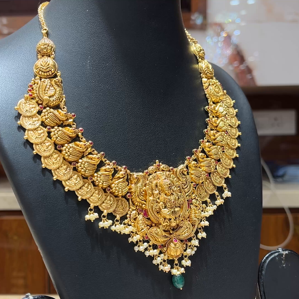 MUKUNDA JEWELLERS 49.306gms NECKLACE 22K Nakshi