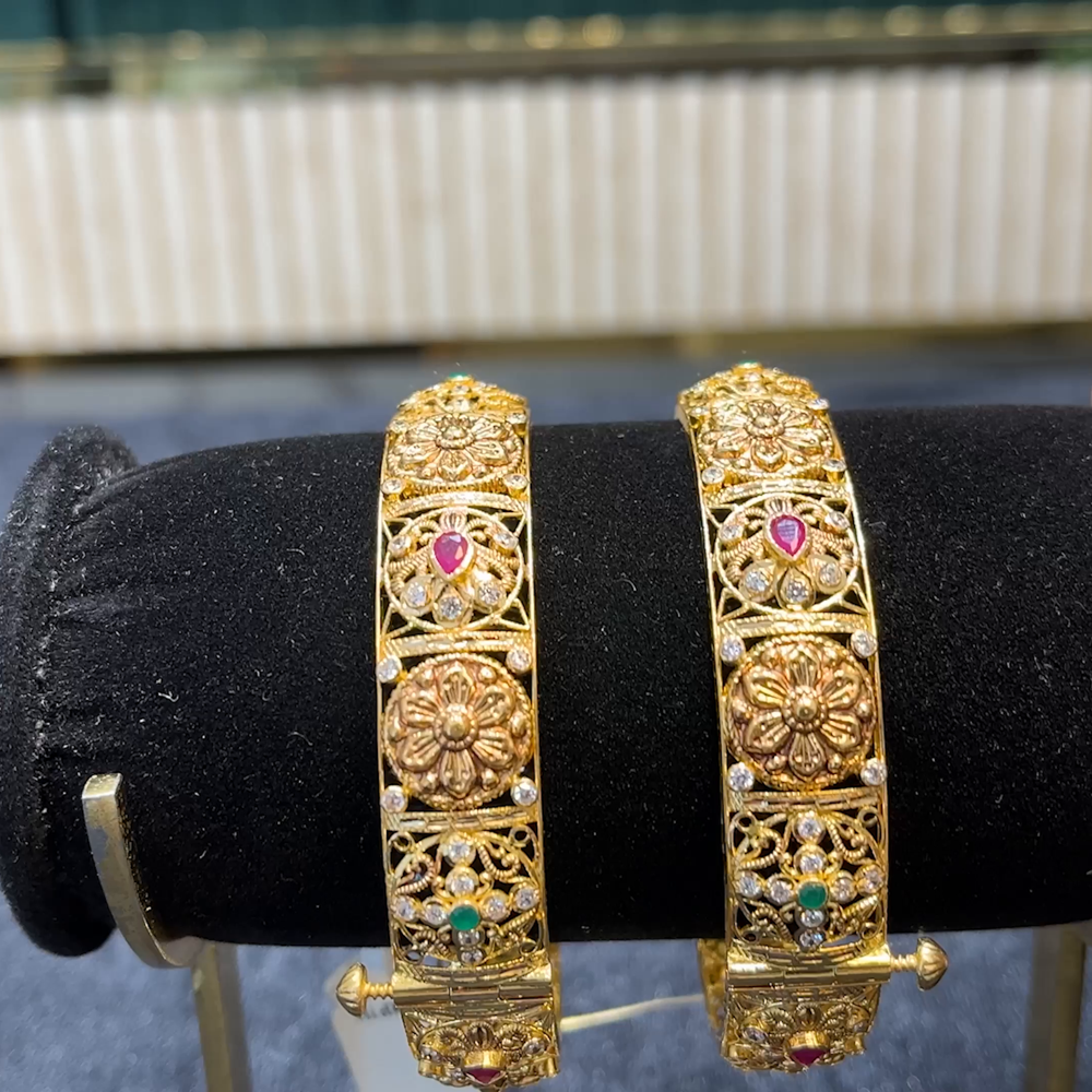 Kriya Jewellers 43.17gms BANGLES 22K Yellow Gold