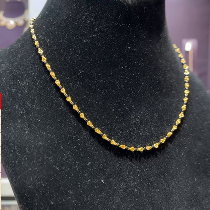 CMR 11.98gms SHORT BLACK BEADS 22K Yellow Gold