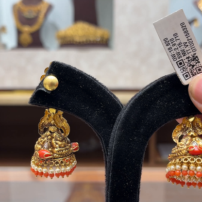 Chennai Shopping Mall 15.71gms EARRINGS 22K Yellow Gold