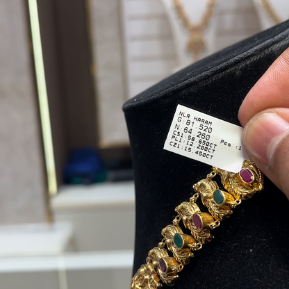 SOUTH INDIA 64.26gms HARAMS 22K Yellow Gold