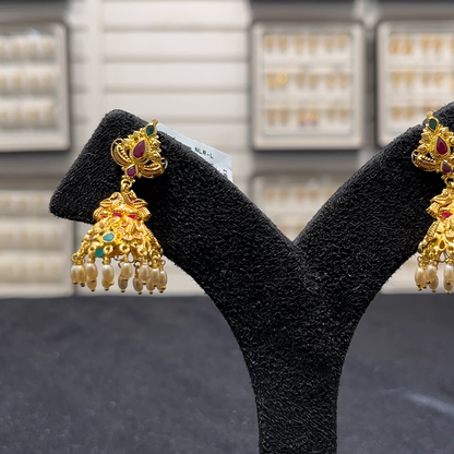 SOUTH INDIA 8.747gms EARRINGS 22K Yellow Gold