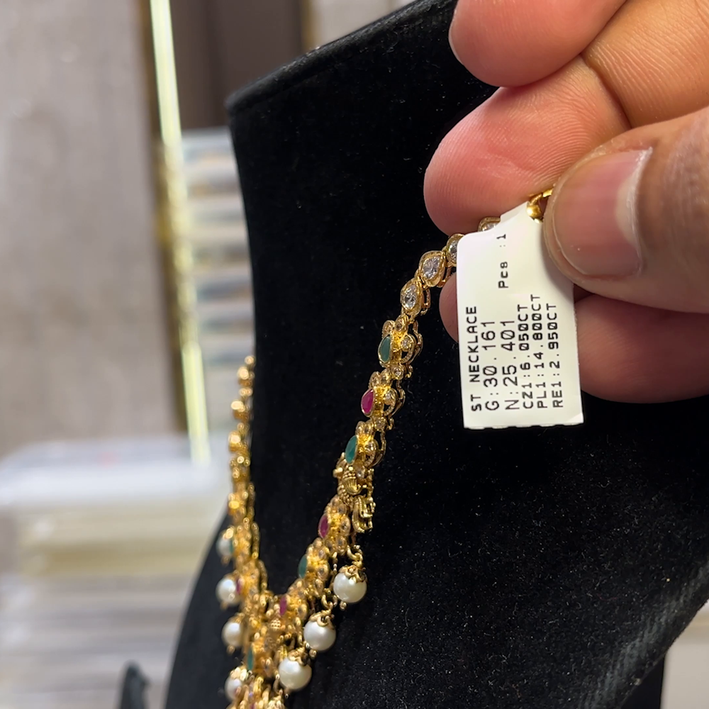 SOUTH INDIA 25.401gms NECKLACE 22K Yellow Gold