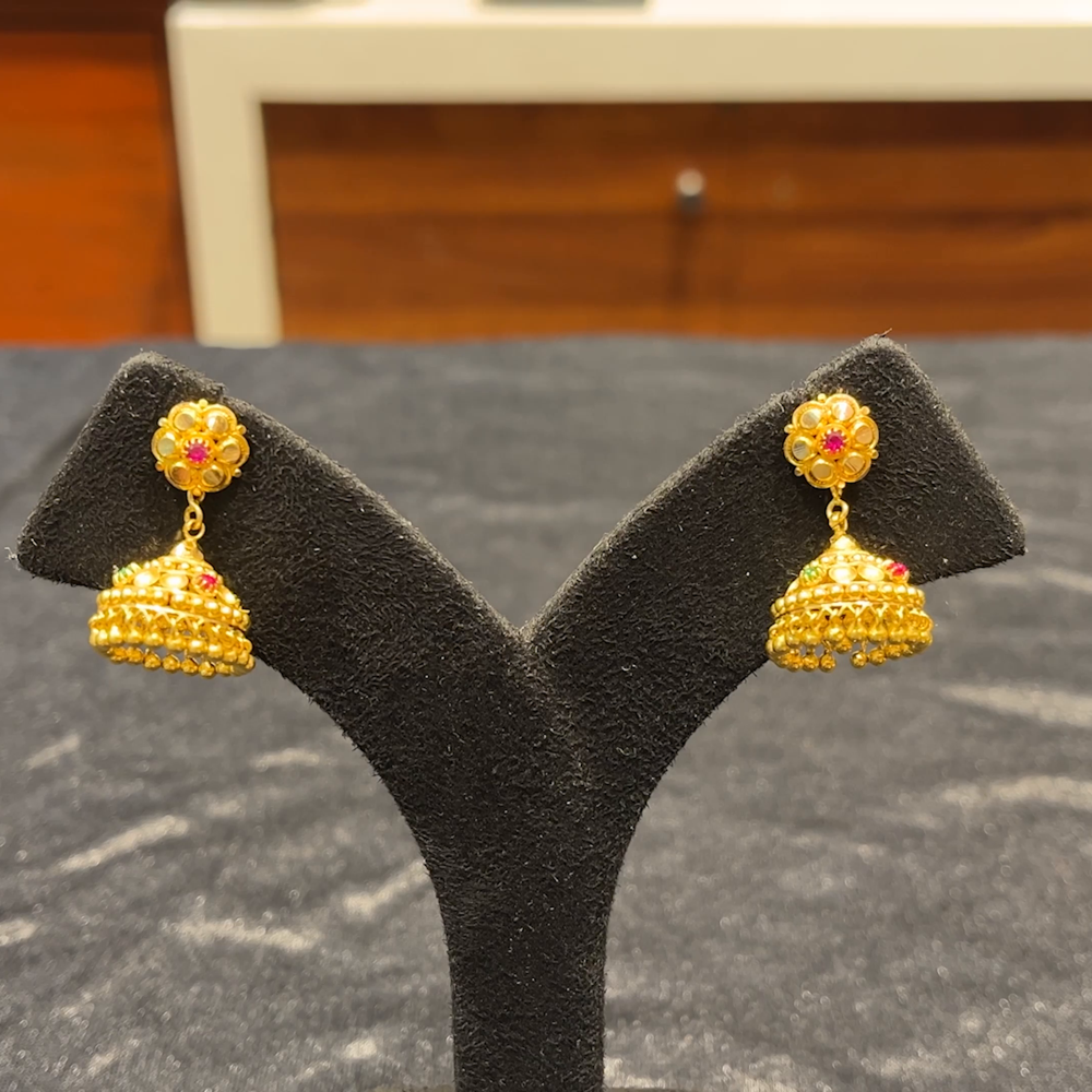 RS BROTHERS 7.872gms EARRINGS 22K Yellow Gold