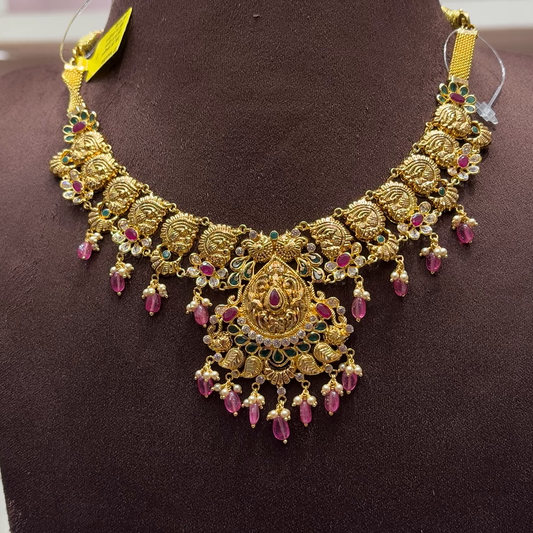 SwarnaKanchi 20.882gms NECKLACE 22K Yellow Gold