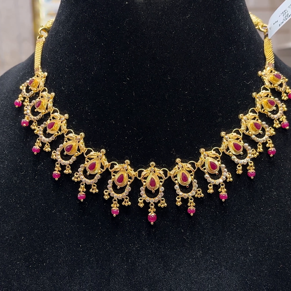 SOUTH INDIA 23.14gms NECKLACE 22K Yellow Gold