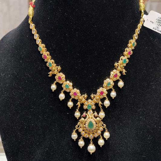 SOUTH INDIA 25.401gms NECKLACE 22K Yellow Gold