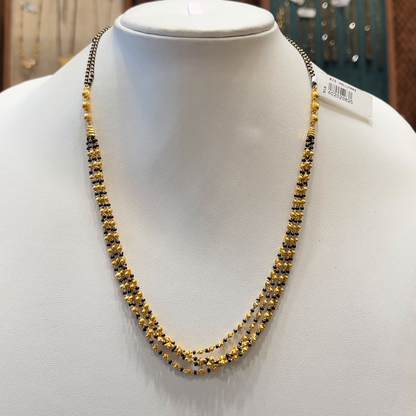 CMR 12.674gms SHORT BLACK BEADS 22K Nakshi