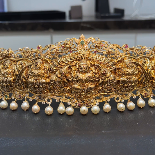 MUKUNDA JEWELLERS 118.321gms VADDANAM 22K Yellow Gold