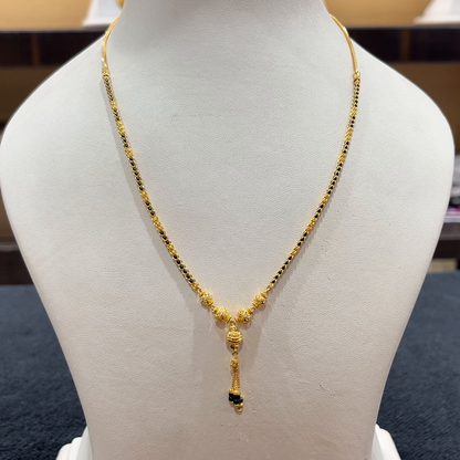 CHANDANA Brothers 10.75gms SHORT BLACK BEADS 22K Nakshi