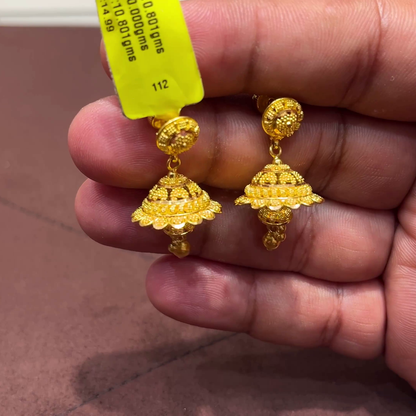 SwarnaKanchi 10.801gms EARRINGS 22K Yellow Gold