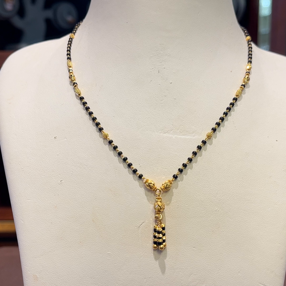 Anu Jewellers 6.637gms SHORT BLACK BEADS 22K Yellow Gold