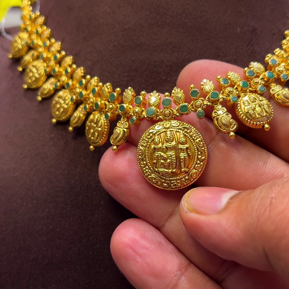 SwarnaKanchi 16.241gms NECKLACE 22K Yellow Gold