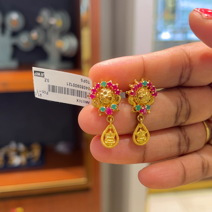 Anu Jewellers 4.334gms EARRINGS 22K Yellow Gold