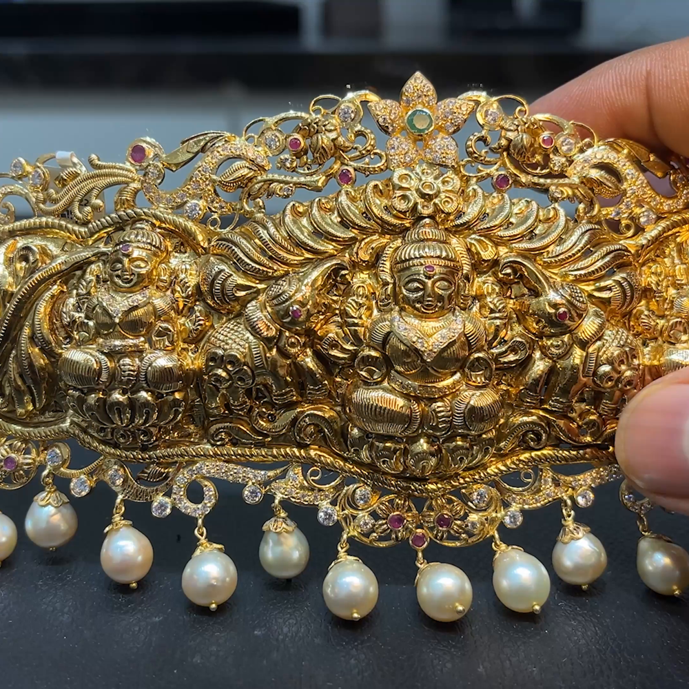 MUKUNDA JEWELLERS 118.321gms VADDANAM 22K Yellow Gold