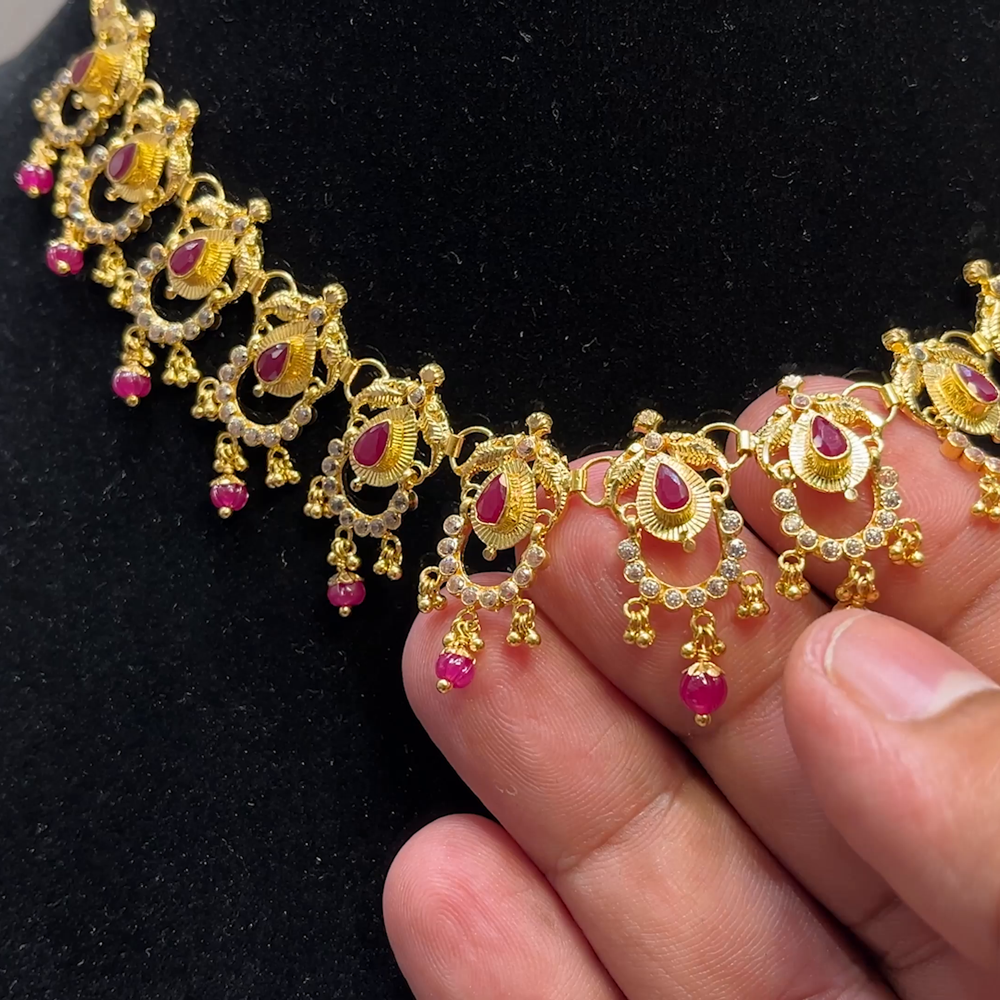 SOUTH INDIA 23.14gms NECKLACE 22K Yellow Gold