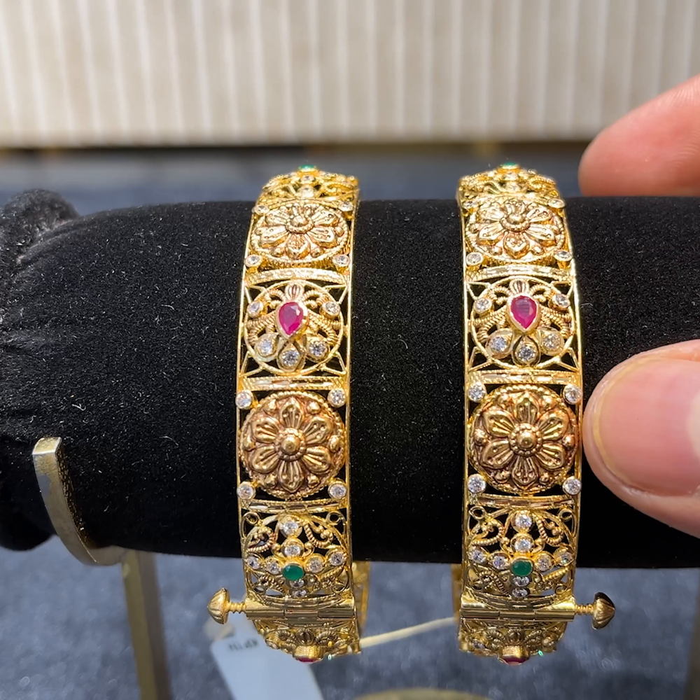 Kriya Jewellers 43.17gms BANGLES 22K Yellow Gold