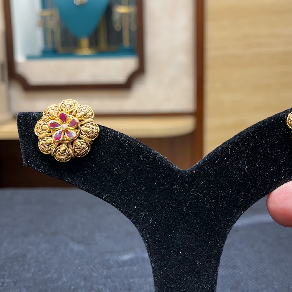 Chennai Shopping Mall 5.785gms EARRINGS 22K Yellow Gold