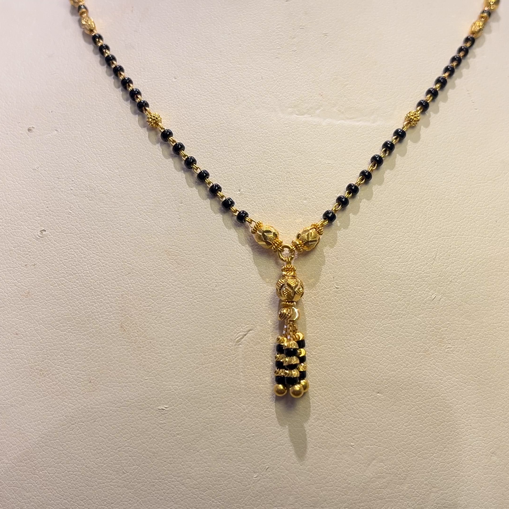 Anu Jewellers 6.637gms SHORT BLACK BEADS 22K Yellow Gold