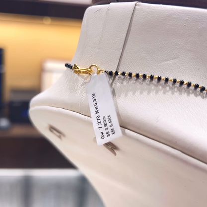 CHANDANA Brothers 5.31gms SHORT BLACK BEADS 22K Yellow Gold