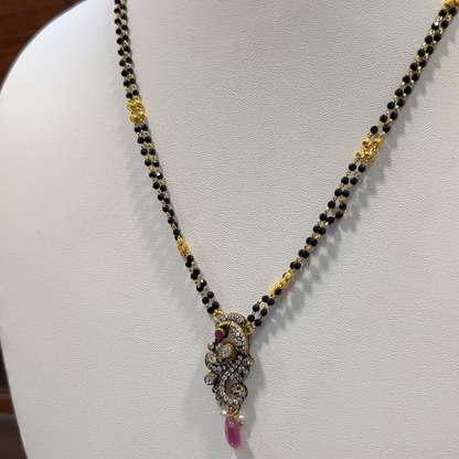 SRI RAM 10.006gms SHORT BLACK BEADS 22K Nakshi