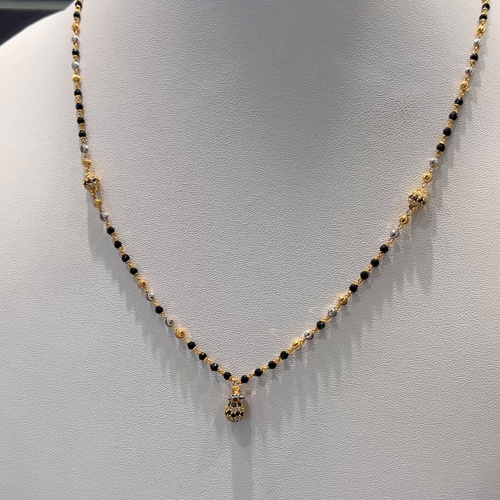 Anu Jewellers 6.2gms SHORT BLACK BEADS 22K Yellow Gold