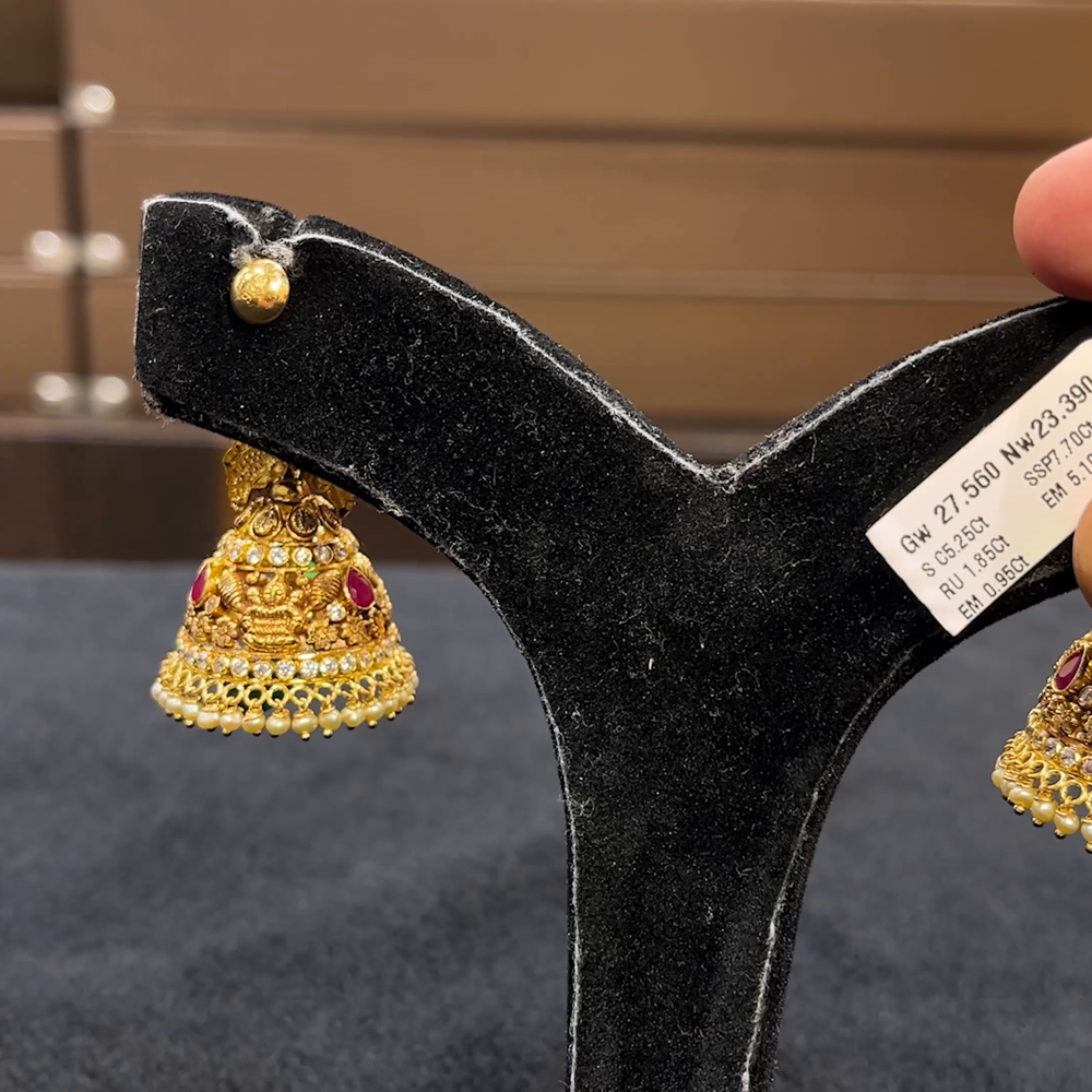 CHANDANA Brothers 23.39gms EARRINGS 22K Yellow Gold