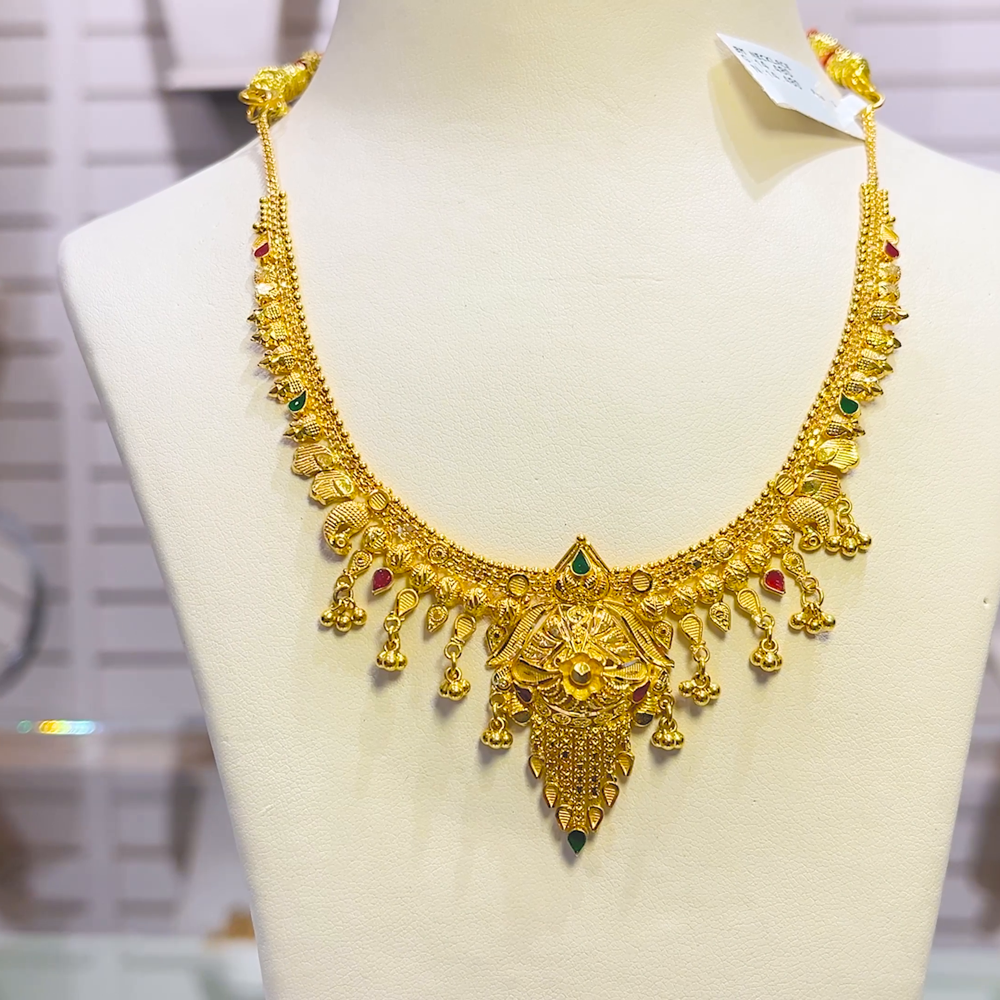 SOUTH INDIA 14.48gms NECKLACE 22K Yellow Gold