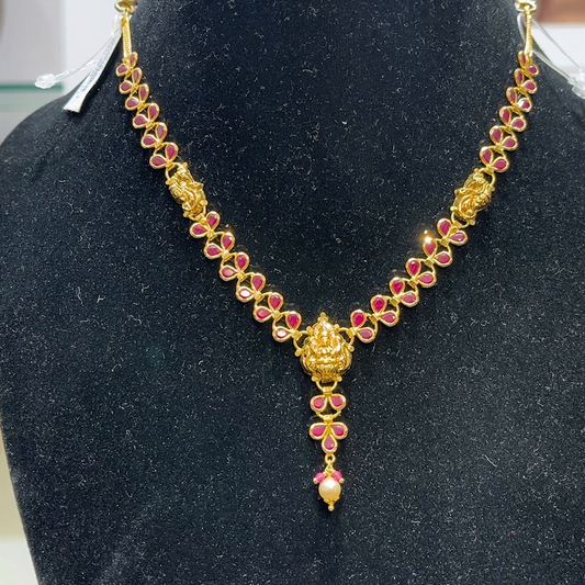 SwarnaKanchi 10.779gms NECKLACE 22K Yellow Gold