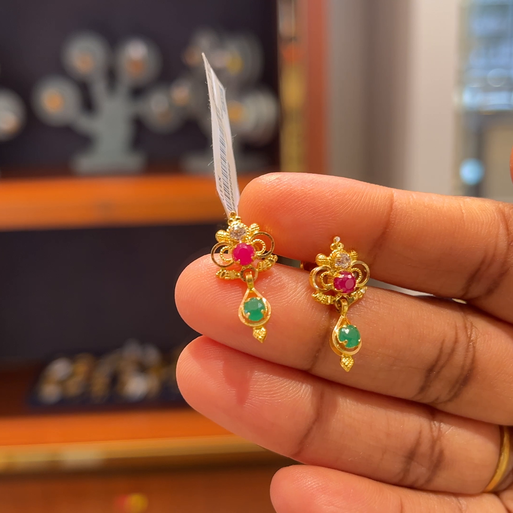 Anu Jewellers 2.7gms EARRINGS 22K Yellow Gold