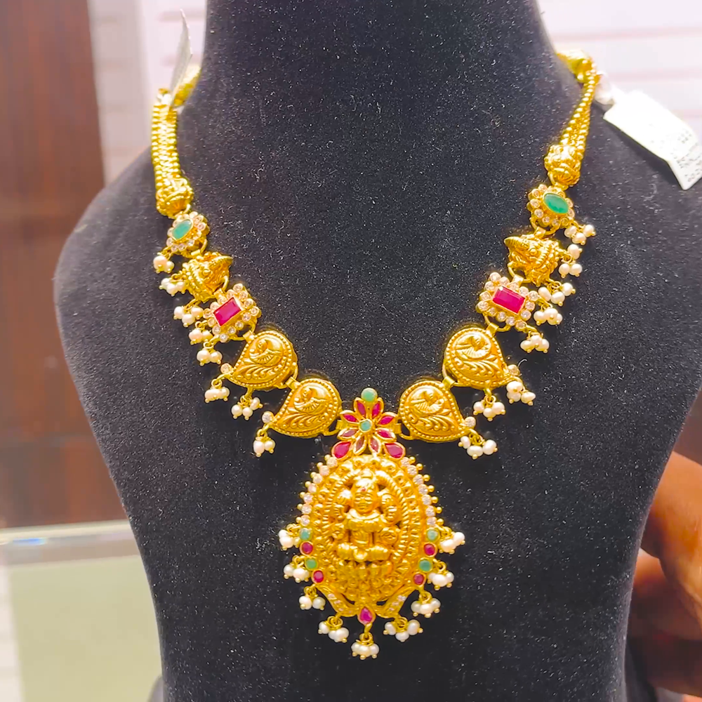 SOUTH INDIA 21.79gms NECKLACE 22K Yellow Gold