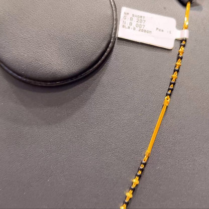 SOUTH INDIA 8.007gms SHORT BLACK BEADS 22K Yellow Gold
