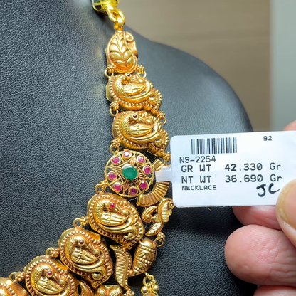 Chennai Shopping Mall 36.69gms NECKLACE 22K Antique