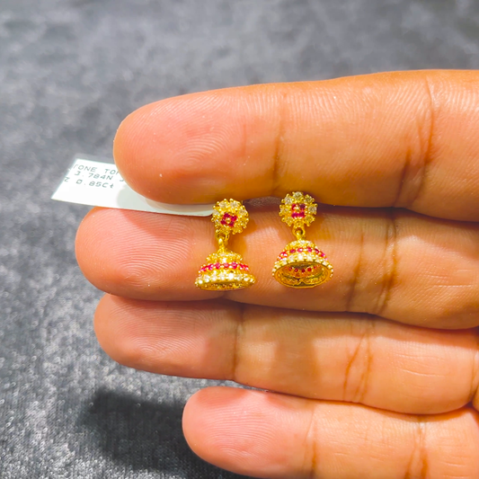 CMR 3.614gms EARRINGS 22K Yellow Gold