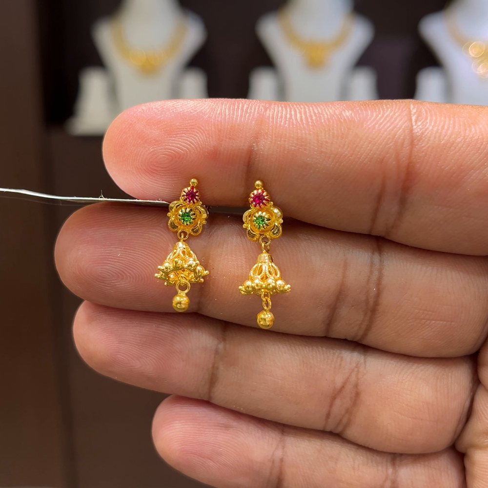 CMR 2.212gms EARRINGS 22K Yellow Gold