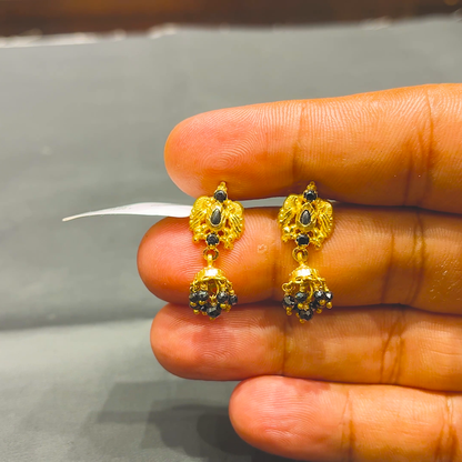 SOUTH INDIA 4.3gms EARRINGS 22K Yellow Gold