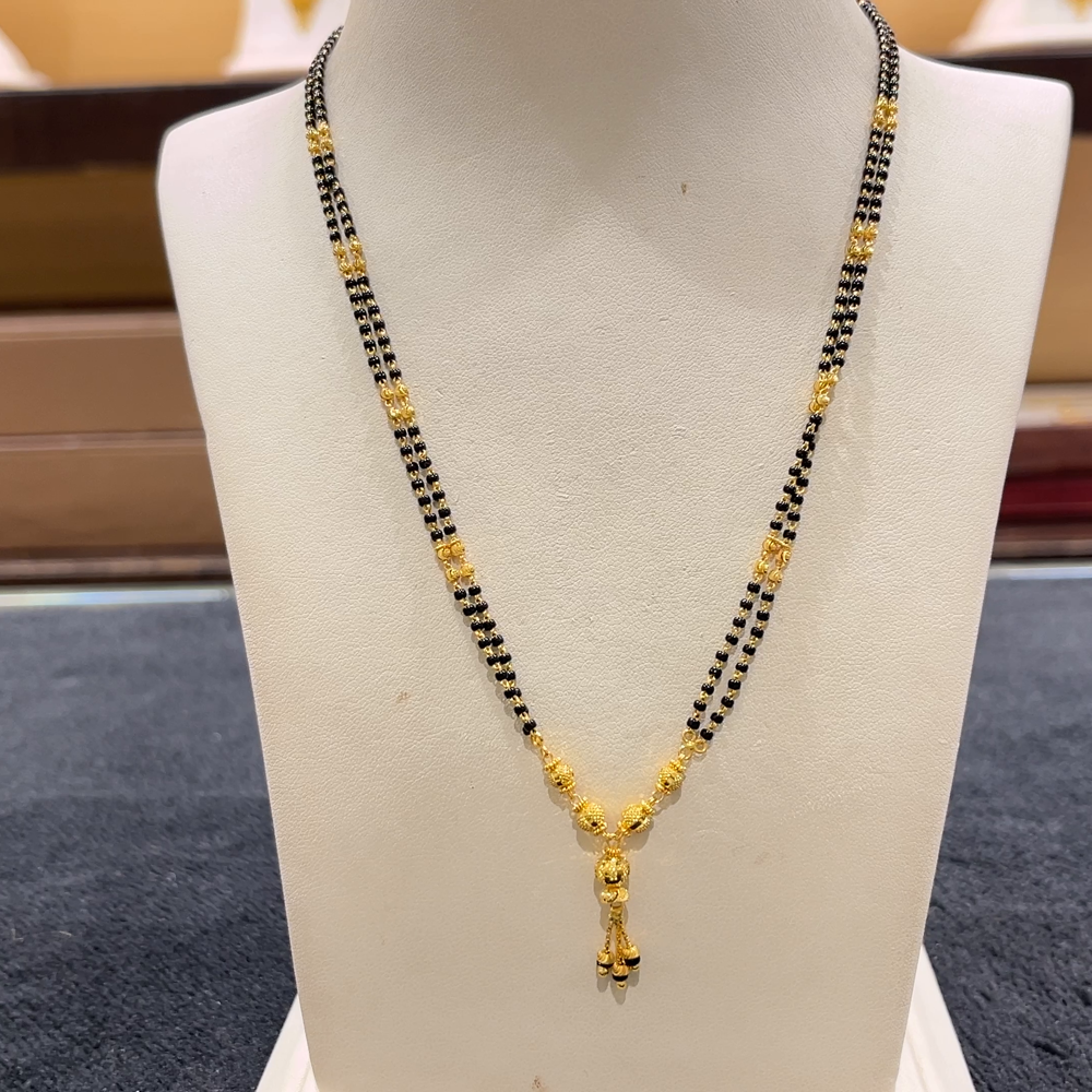 CHANDANA Brothers 7.9gms SHORT BLACK BEADS 22K Yellow Gold