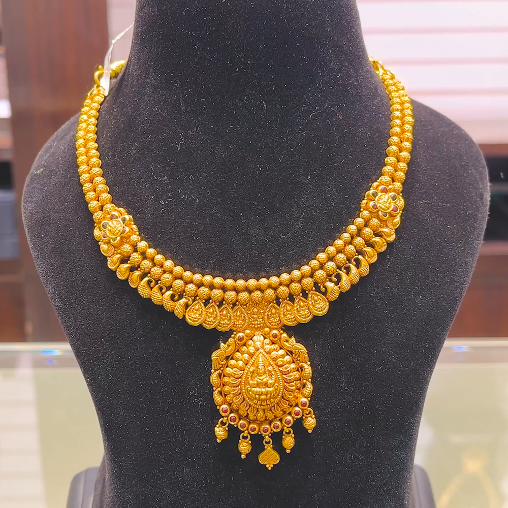 SOUTH INDIA 25.2gms NECKLACE 22K Yellow Gold